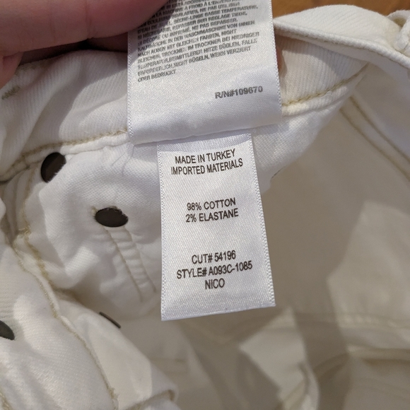 AGOLDE Nico Ultra High-Rise Slim Jeans in white, size 25 - Picture 5 of 11